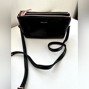 Matt and Nat Triplet Crossbody Bag (Rose Gold Metal)